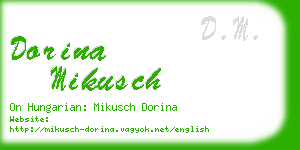 dorina mikusch business card